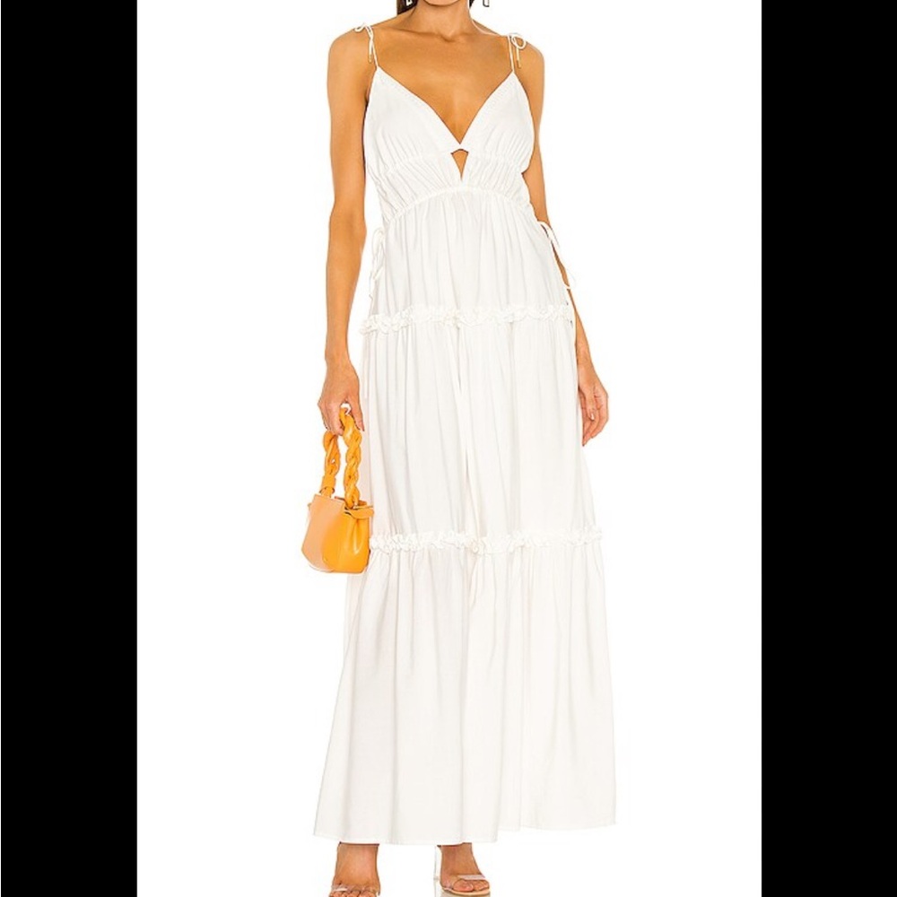 Karina Grimaldi Solana tiered cotton maxi dress